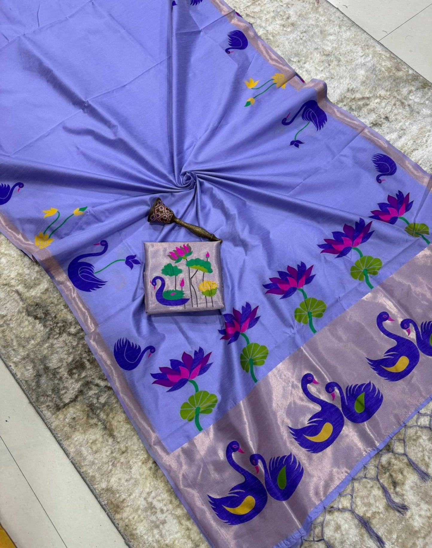 Khadi Rajhans Sadi AP01 : lavender