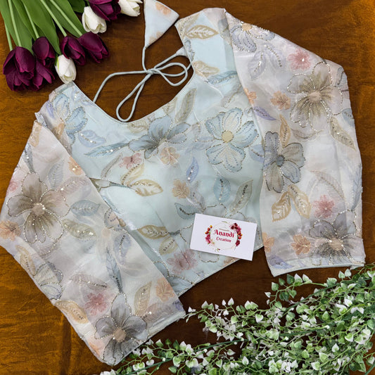 Organza Pipework Blouses : JB12