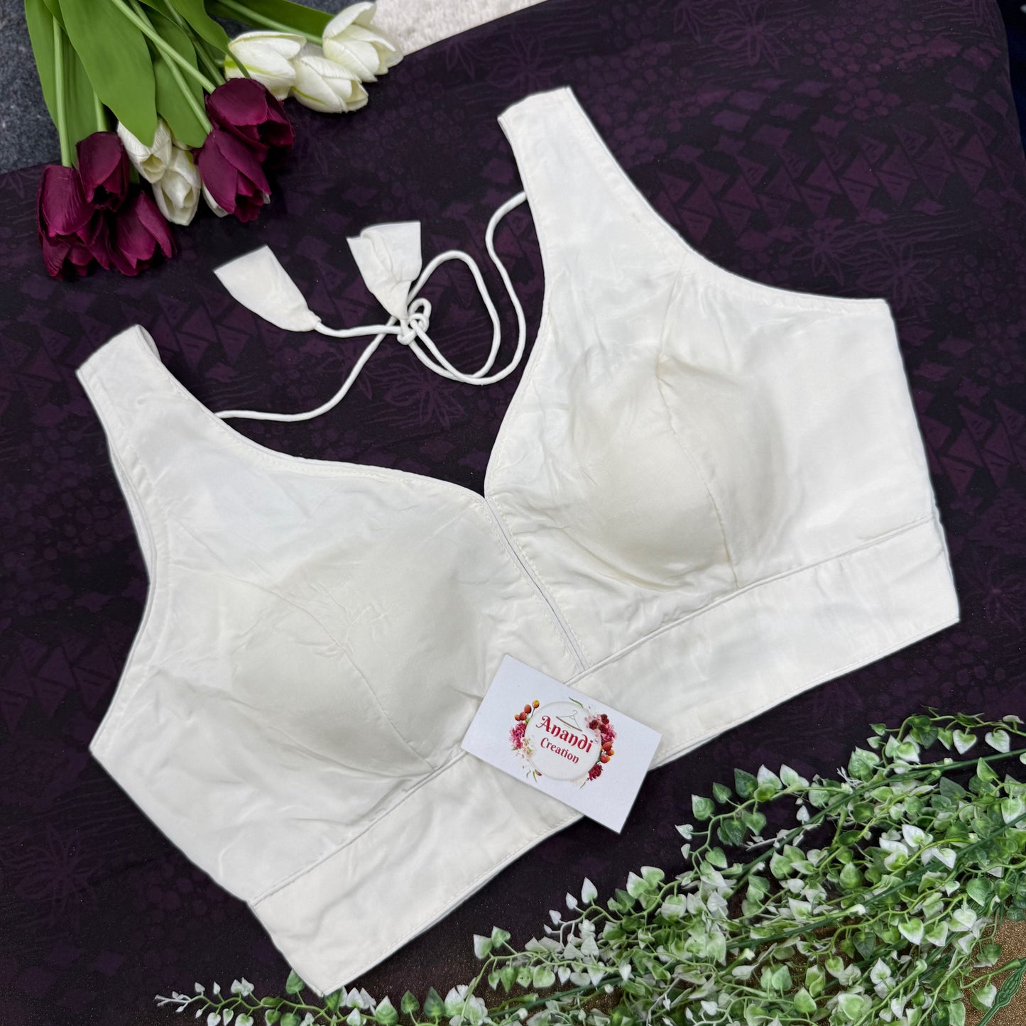 Pure Natural Crepe Plain Blouse - LG10