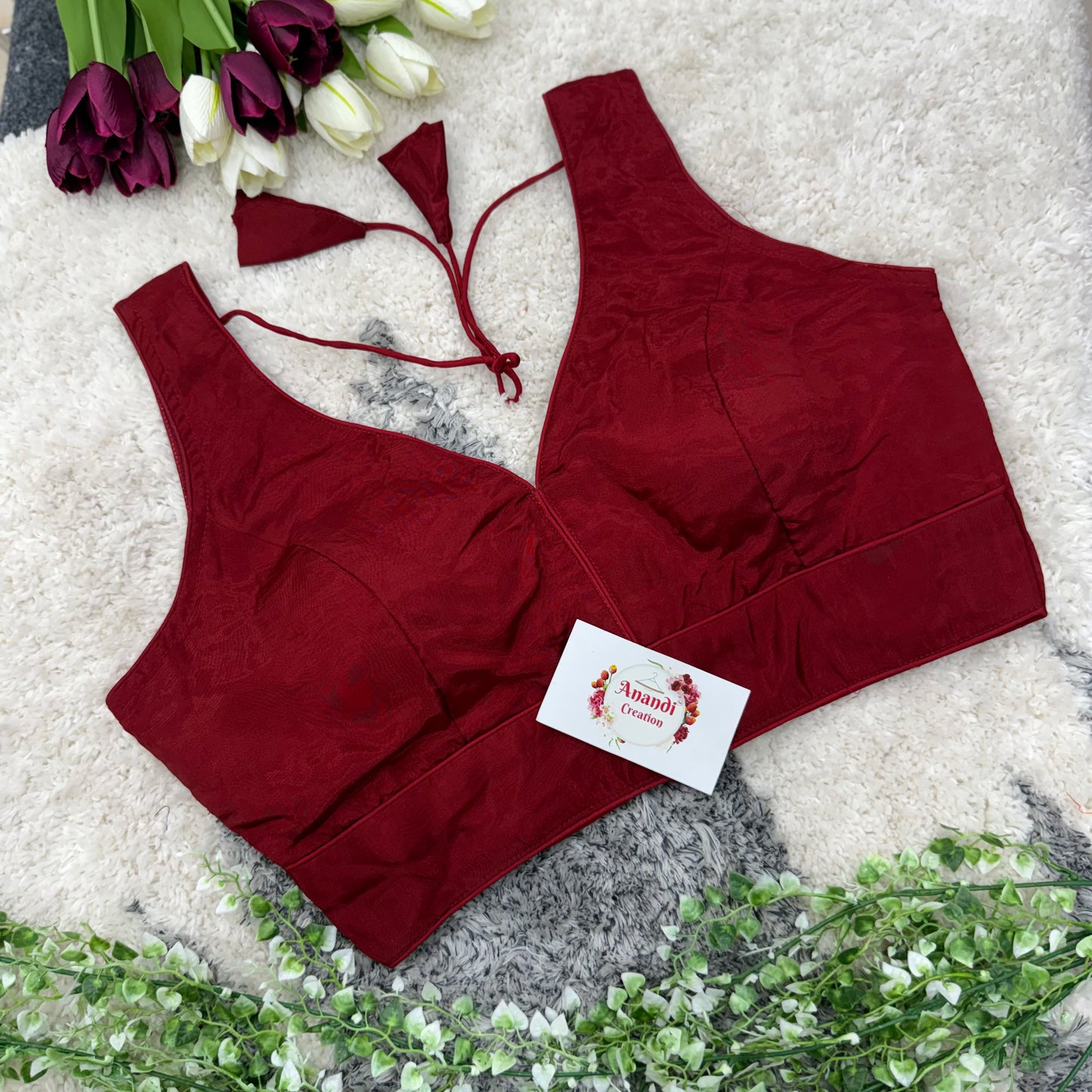 Pure Natural Crepe Plain Blouse - LG09