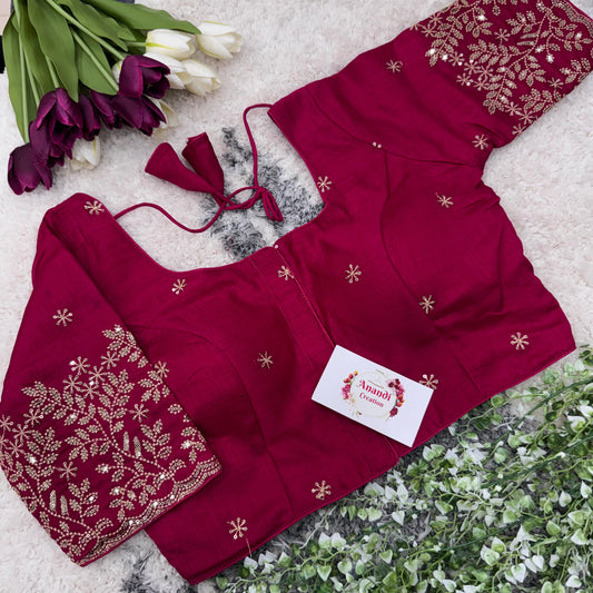 Vichitra Goldrekha Blouses : NC46