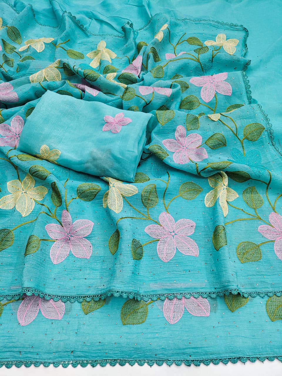 Pankhudi Crepe Designer Saree : KY04