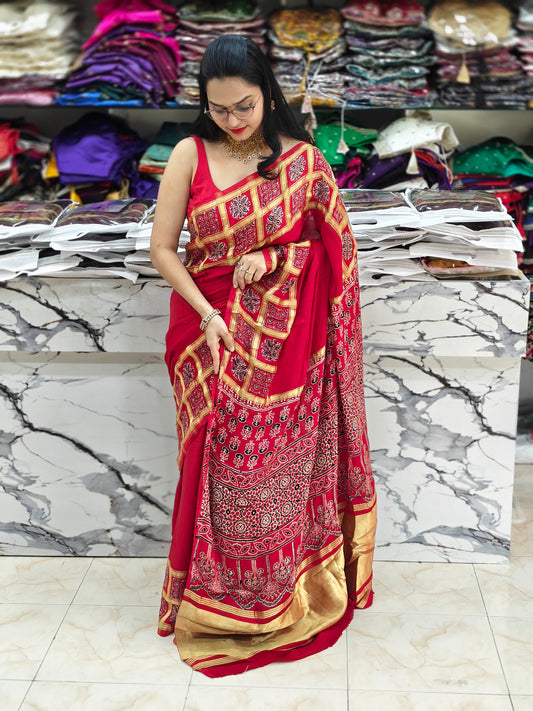 Pure Gajji Silk Saree : MH01