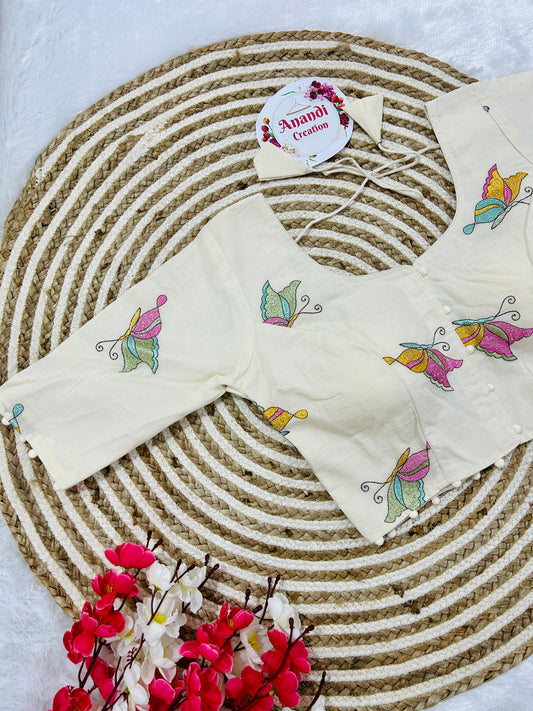 Khadi Butterfly Blouse