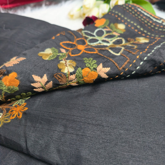 Tussar Handloom Black