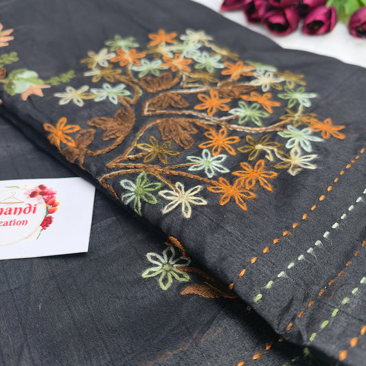 Tussar Handloom Black