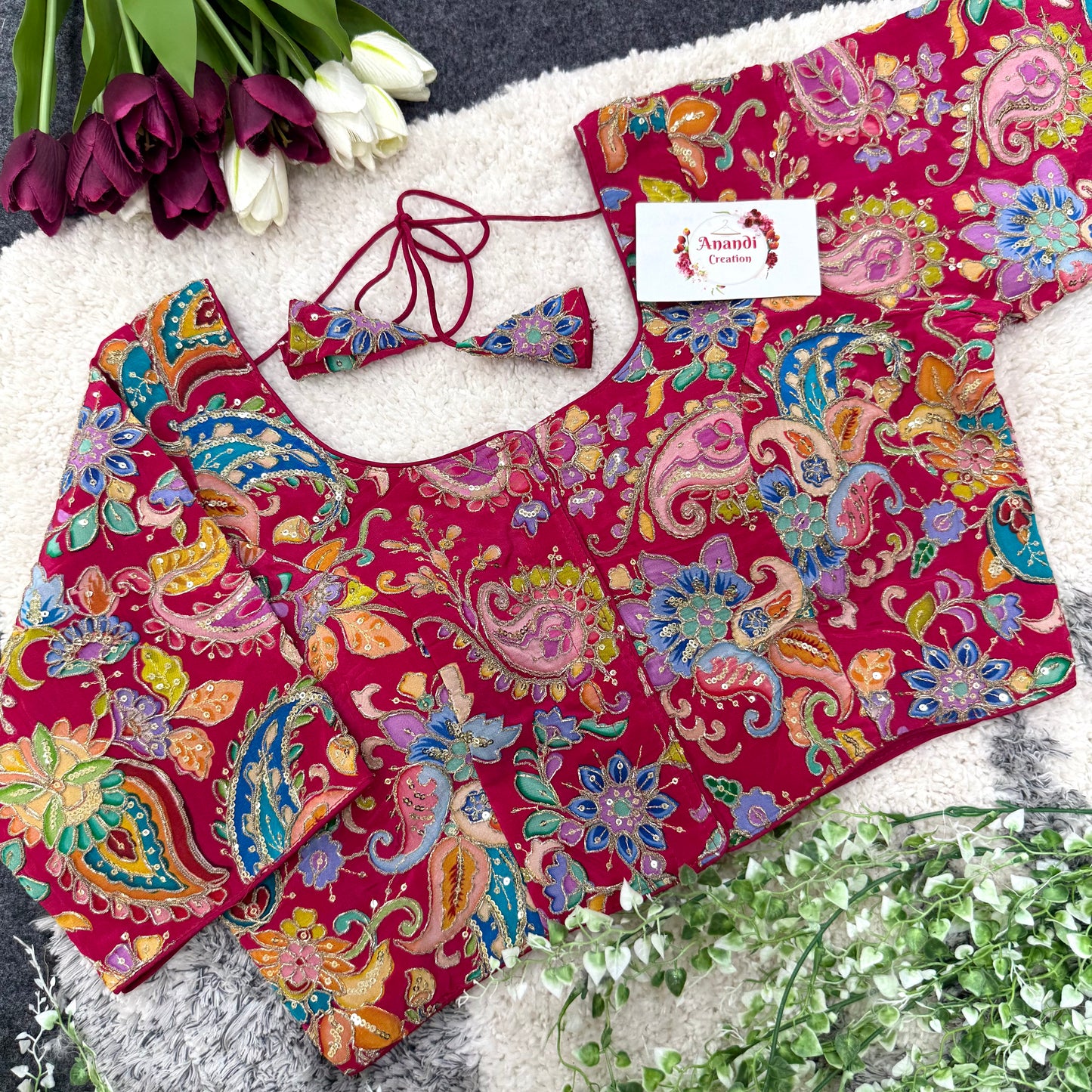 Elegant Floral Position Silk - NC24