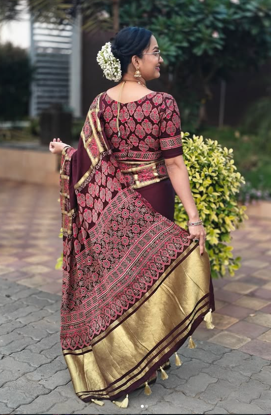 Pure Gajji Silk Saree : MH01