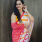 Leheriya Saree : White