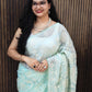 Manjiree Chikankari saree: Light Sky