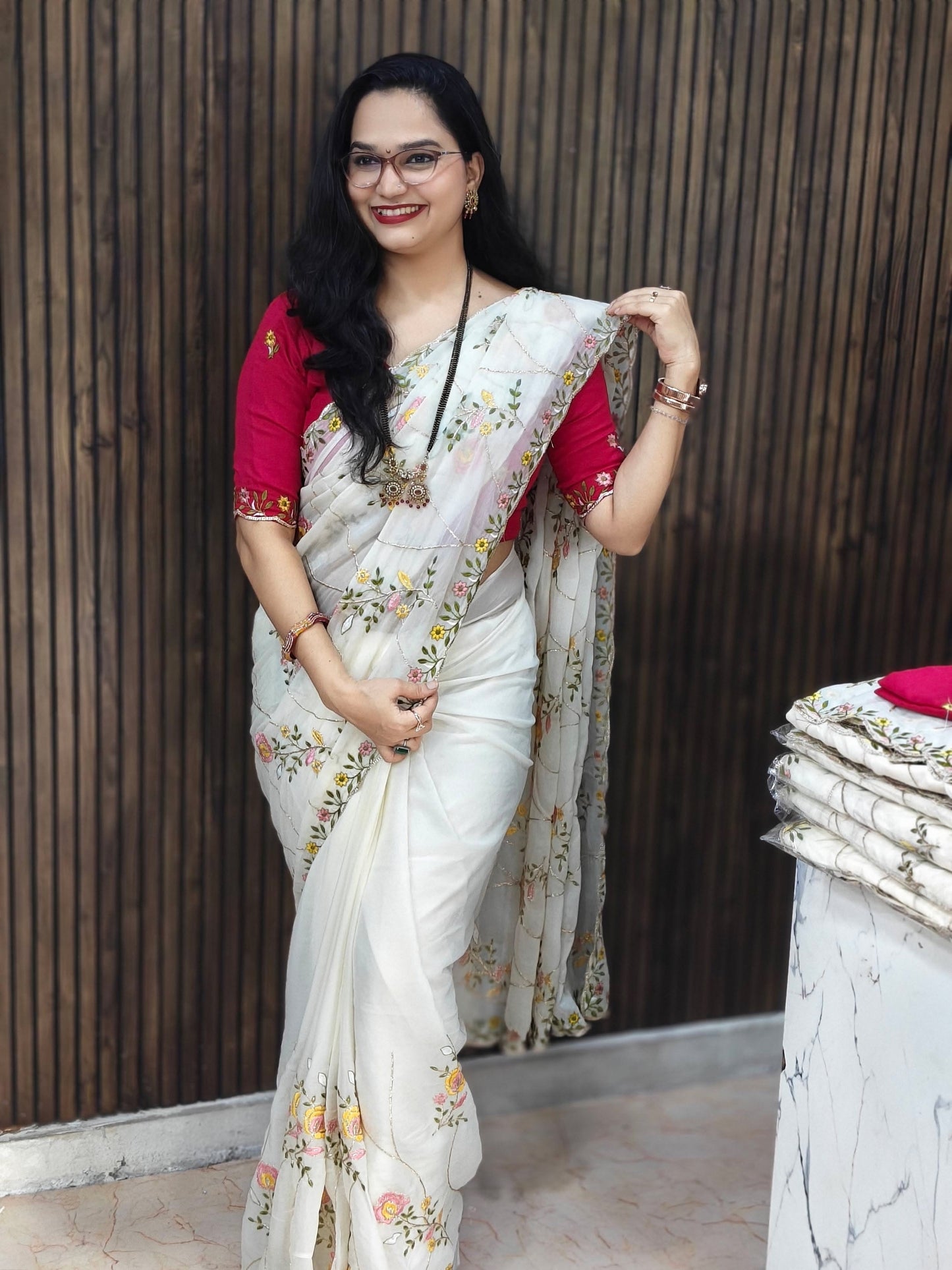 Pushpa Rekha Designer Saree