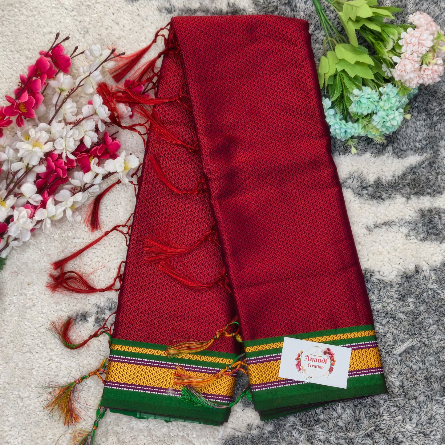 Khanachi Saree SD04 : Maroon