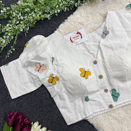Cotton Butterfly Blouse - NC12