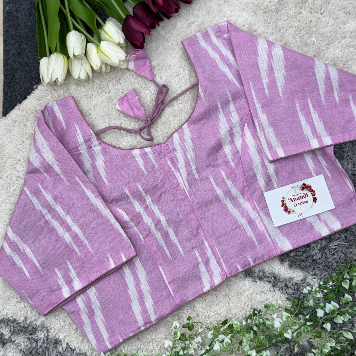 Non Padded Ikkat Blouses- LG05