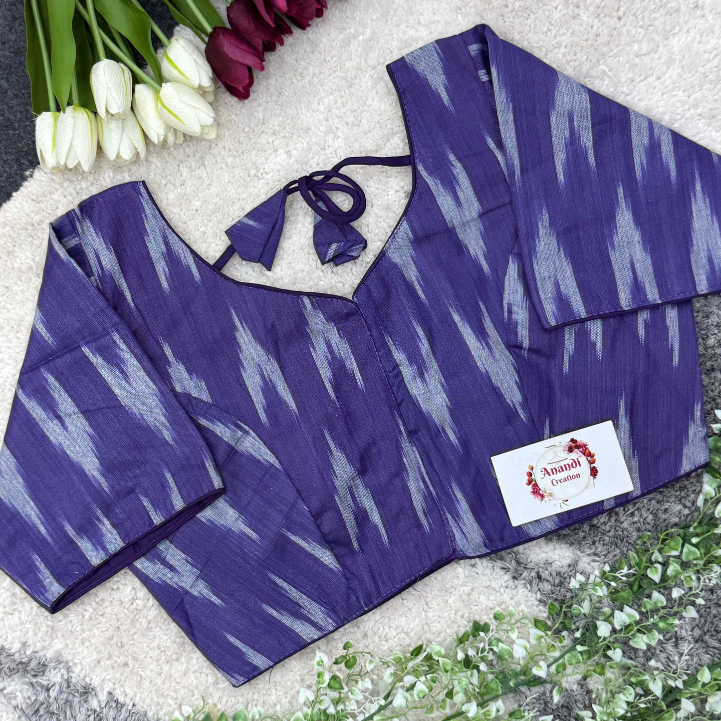 Non Padded Ikkat Blouses- LG05