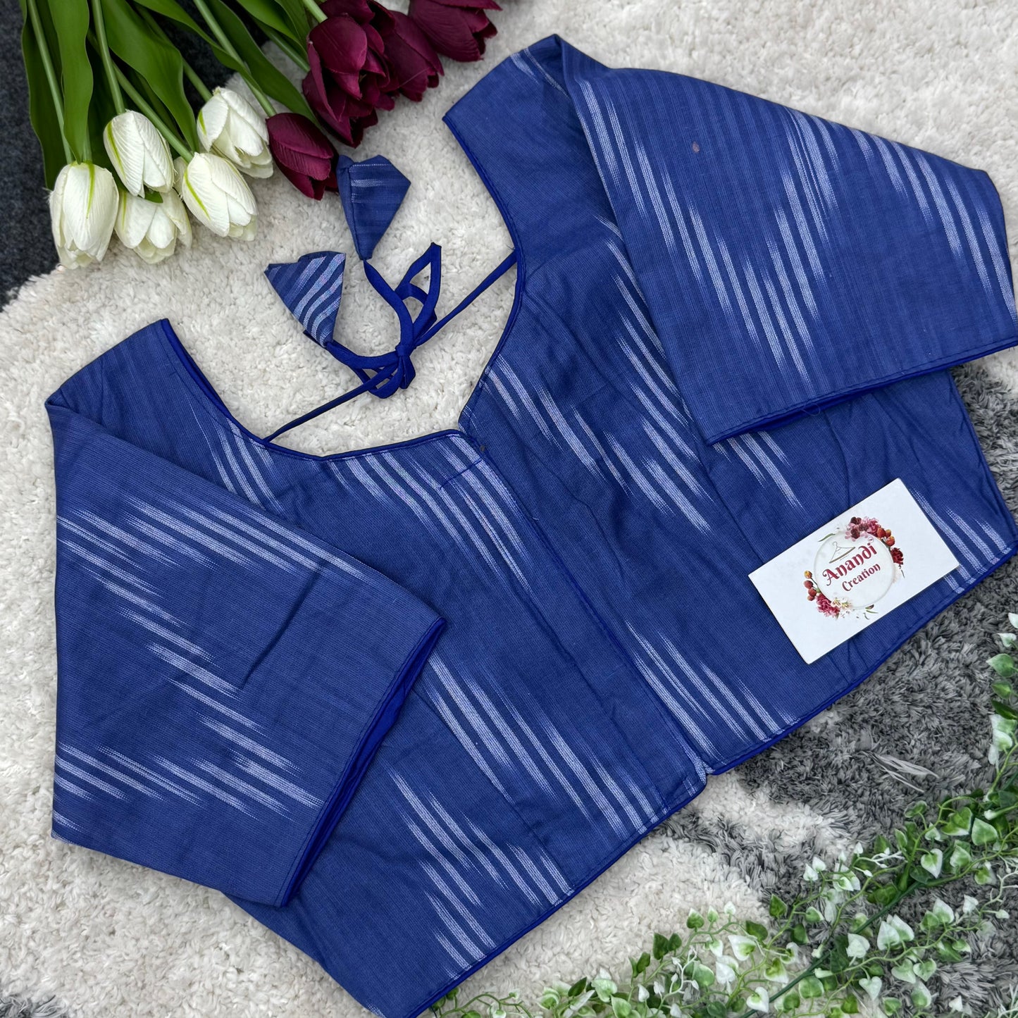 Non Padded Ikkat Blouses- LG05