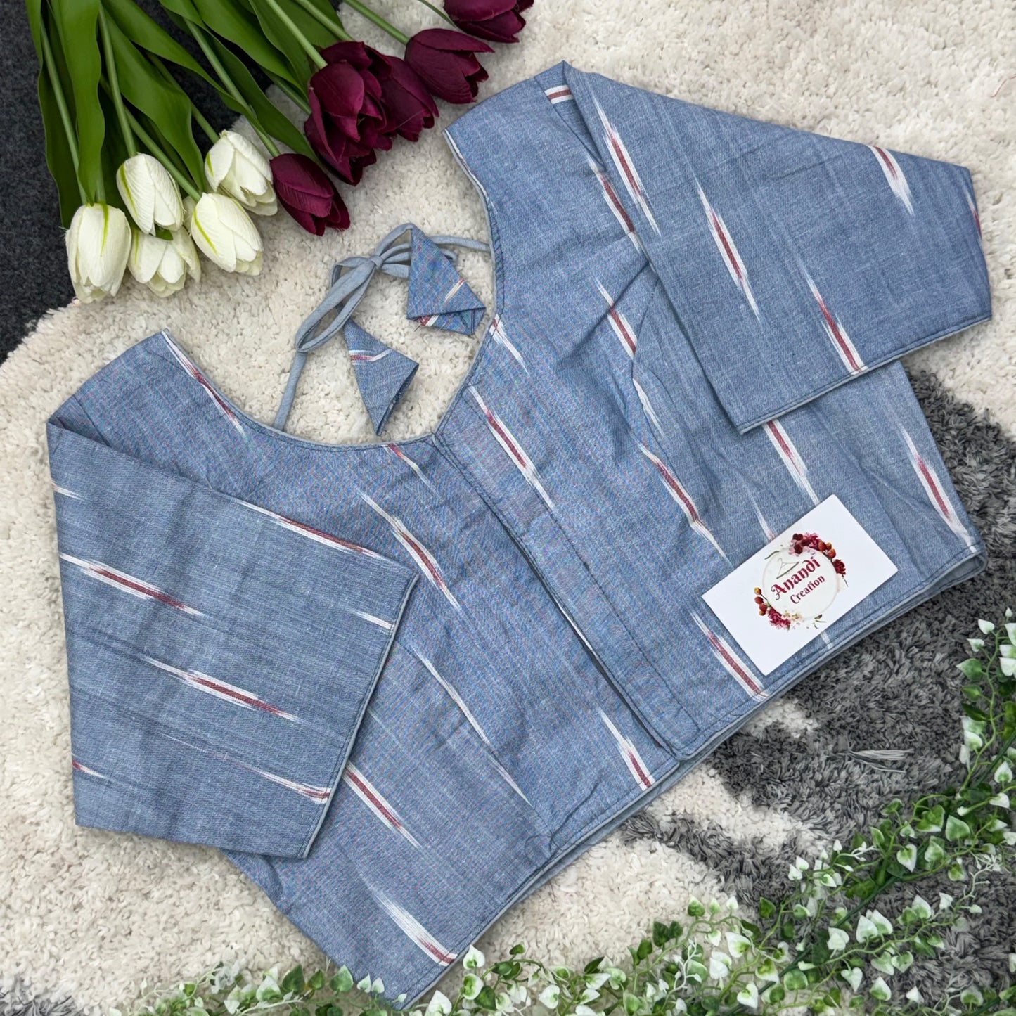 Non Padded Ikkat Blouses- LG05