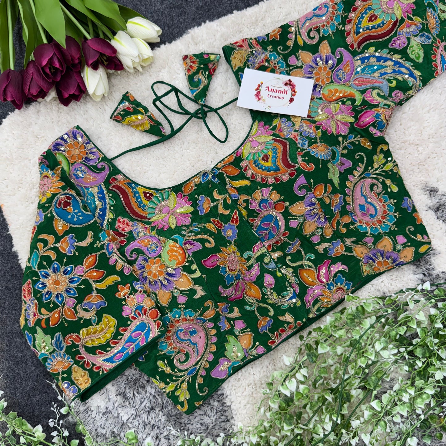 Elegant Floral Position Silk - NC24