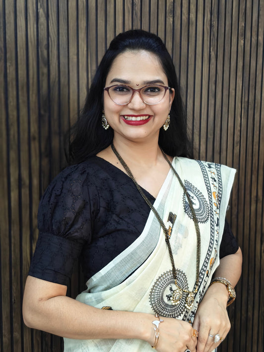 Warali Print saree   : VS07
