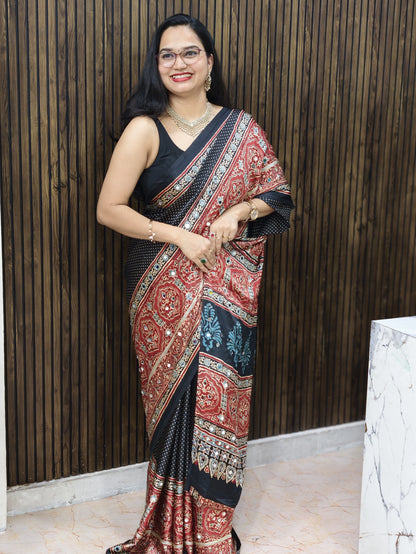 Semi Modal Silk With Mirrors MH06 : Ajarak Blue