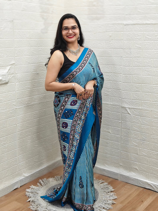 Semi Modal Silk with Mirror MH15: Chintamani