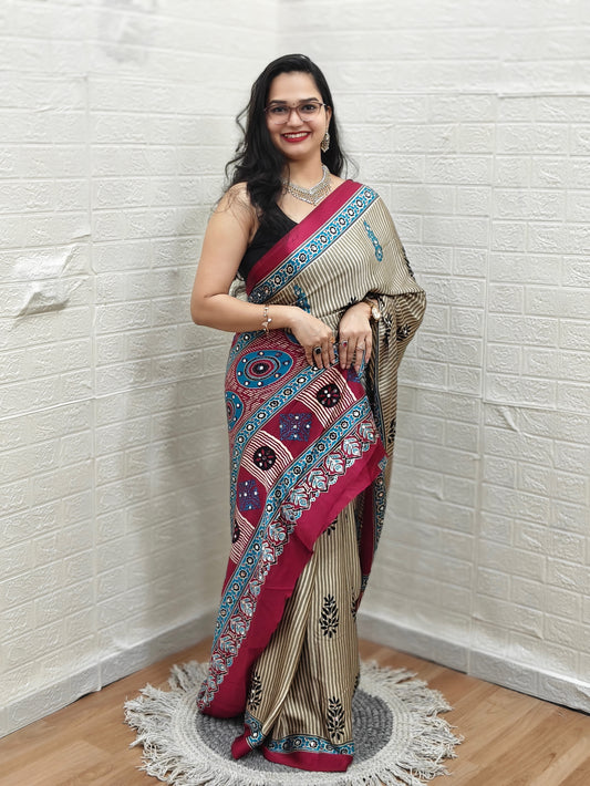 Semi Modal Silk with Mirror MH14 : Golden