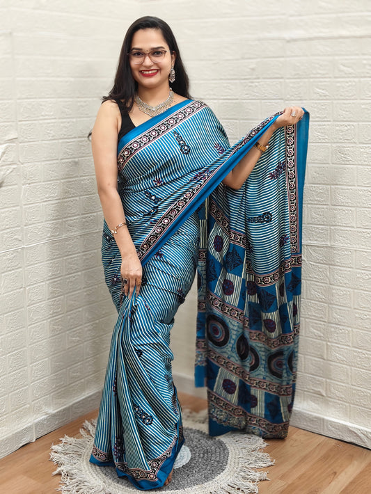 Semi Modal Silk with Mirror MH15: Chintamani