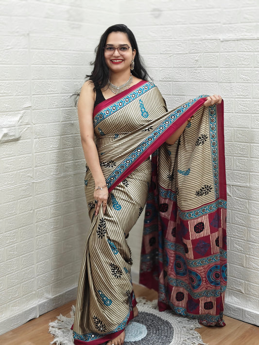 Semi Modal Silk with Mirror MH14 : Golden