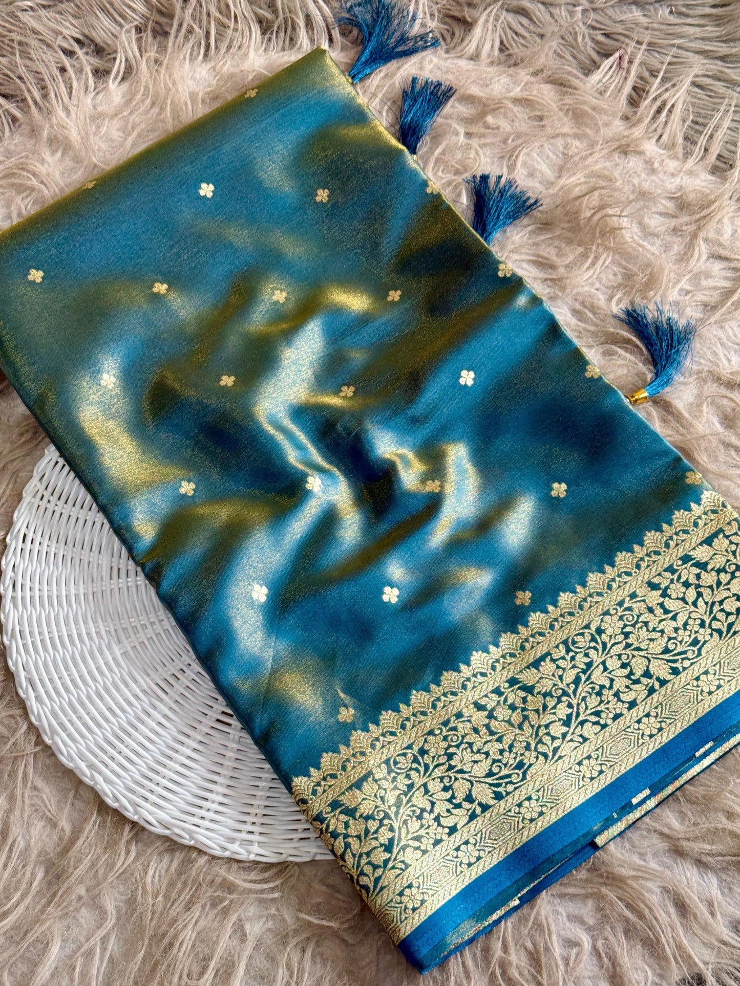 Glass Satin Saree : AK06