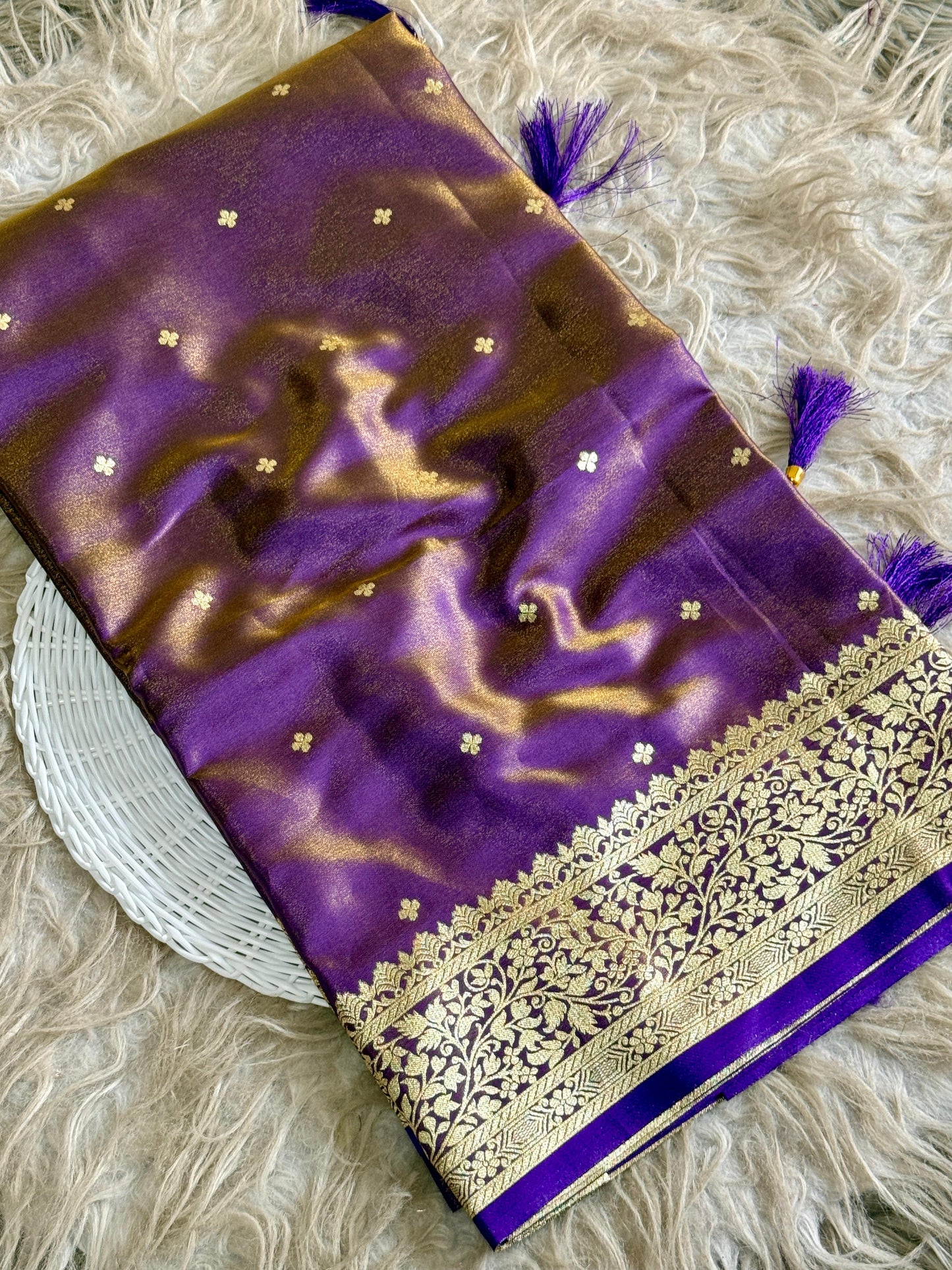 Glass Satin Saree : AK03