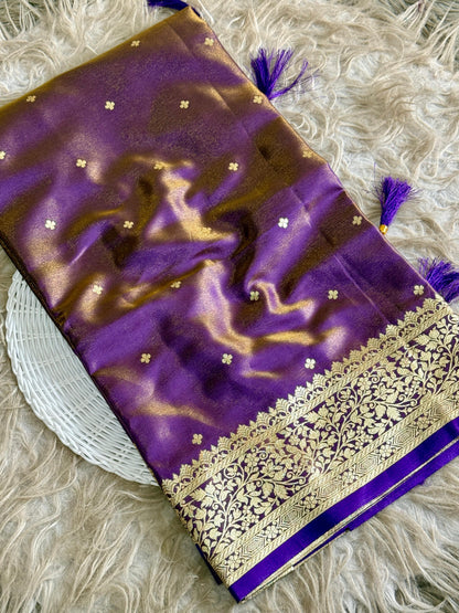 Glass Satin Saree : AK03