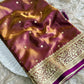 Glass Satin Saree : AK04