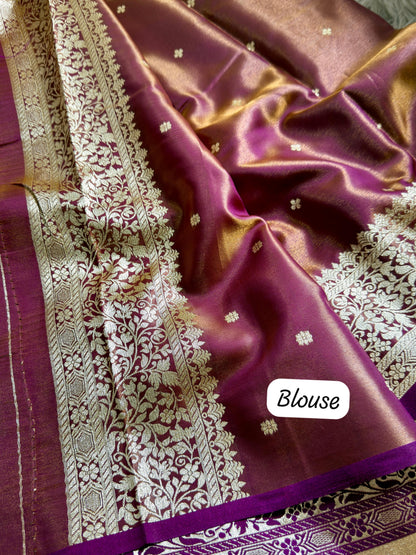 Glass Satin Saree : AK04