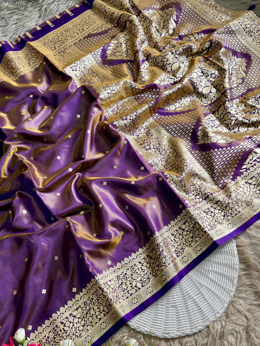Glass Satin Saree : AK03