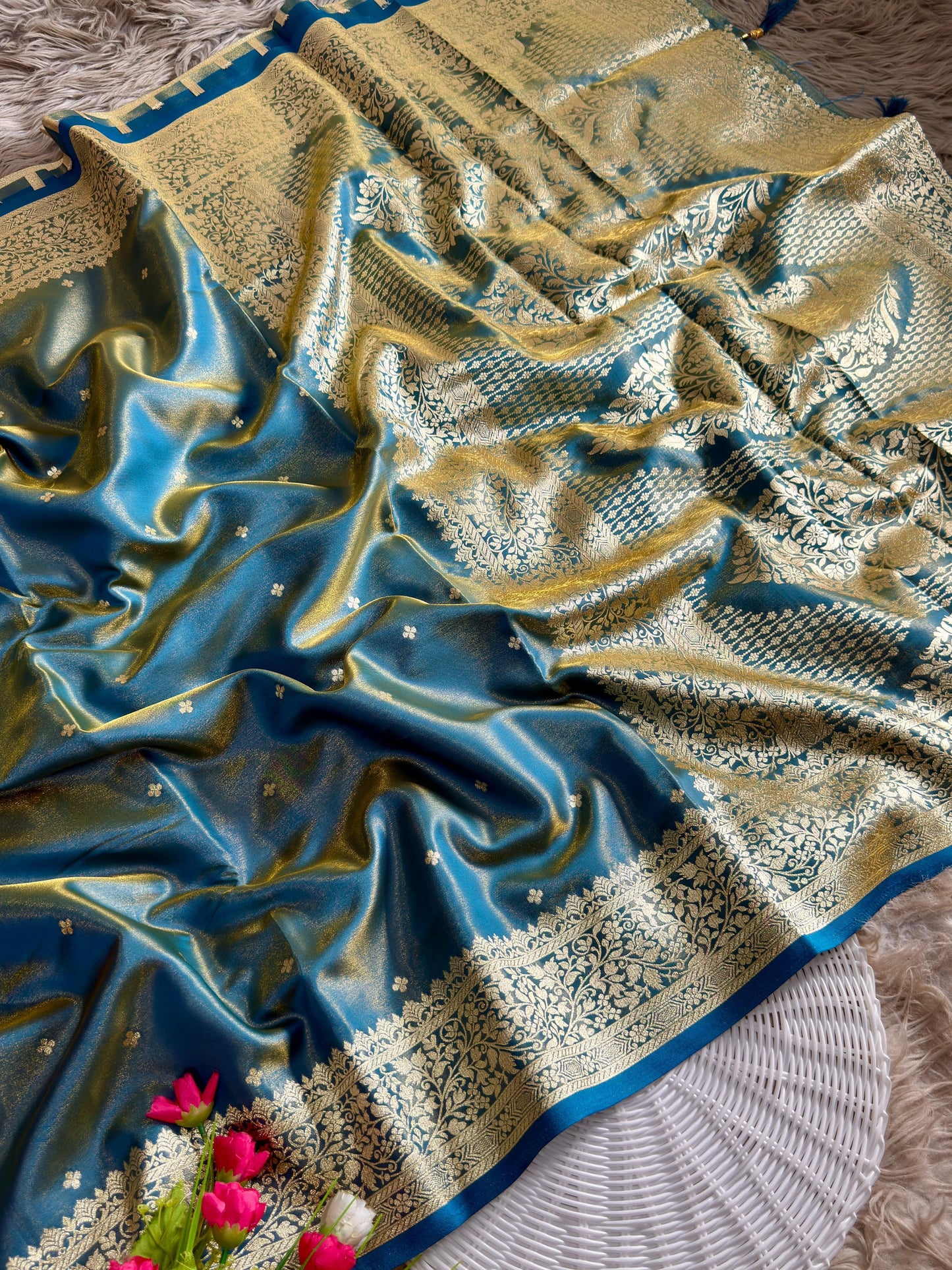 Glass Satin Saree : AK06