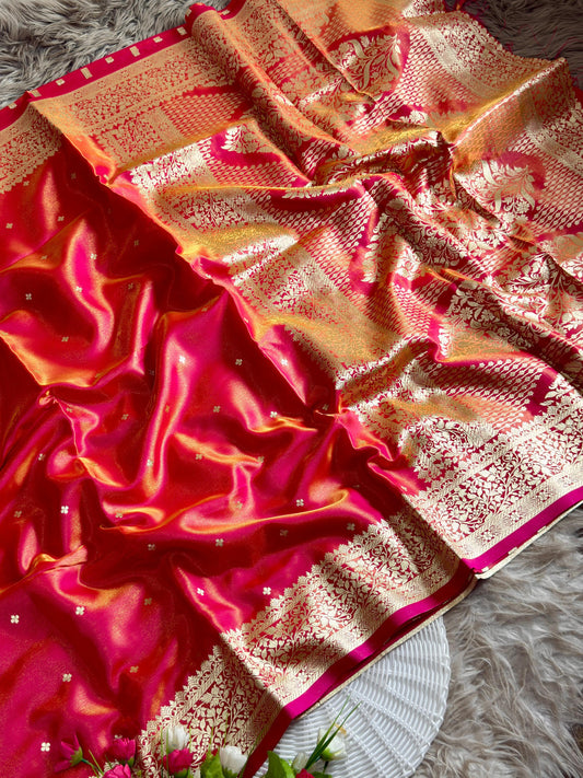 Glass Satin Saree : AK01