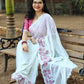 Gulabrekha White Saree AS08