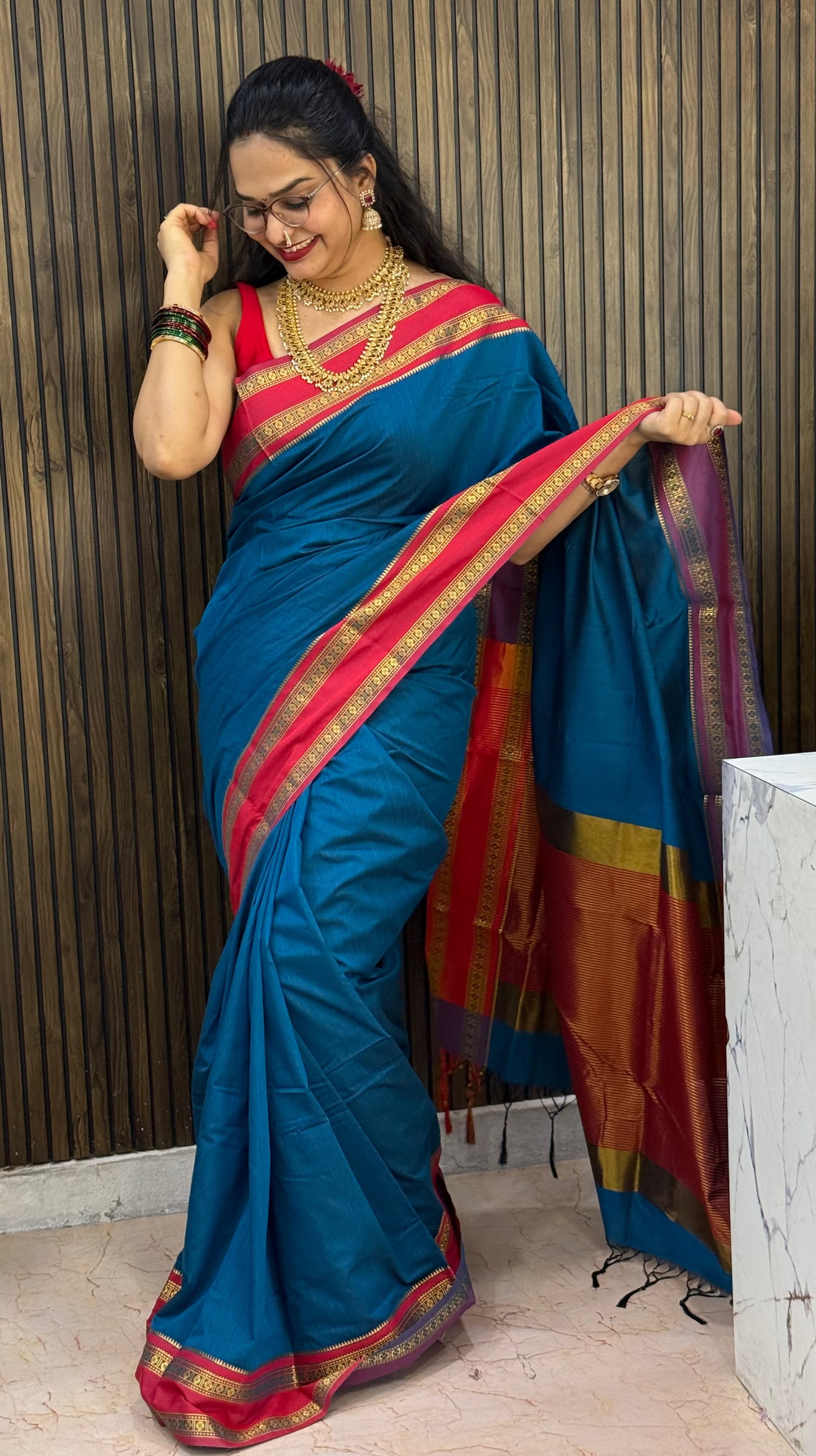 Rudraksh NarayanPeth Cotton Saree SD07