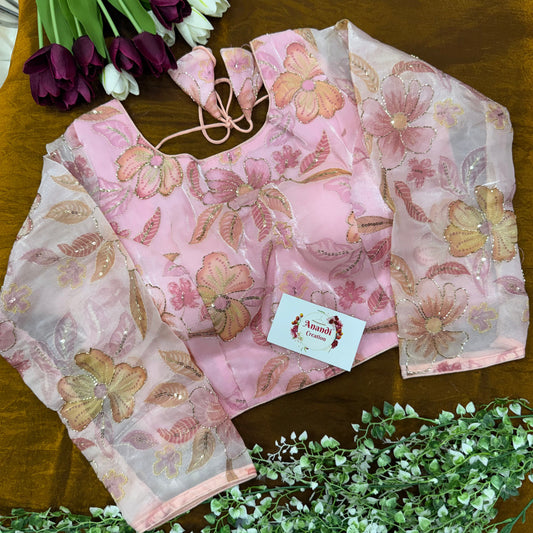 Organza Pipework Blouses : JB10