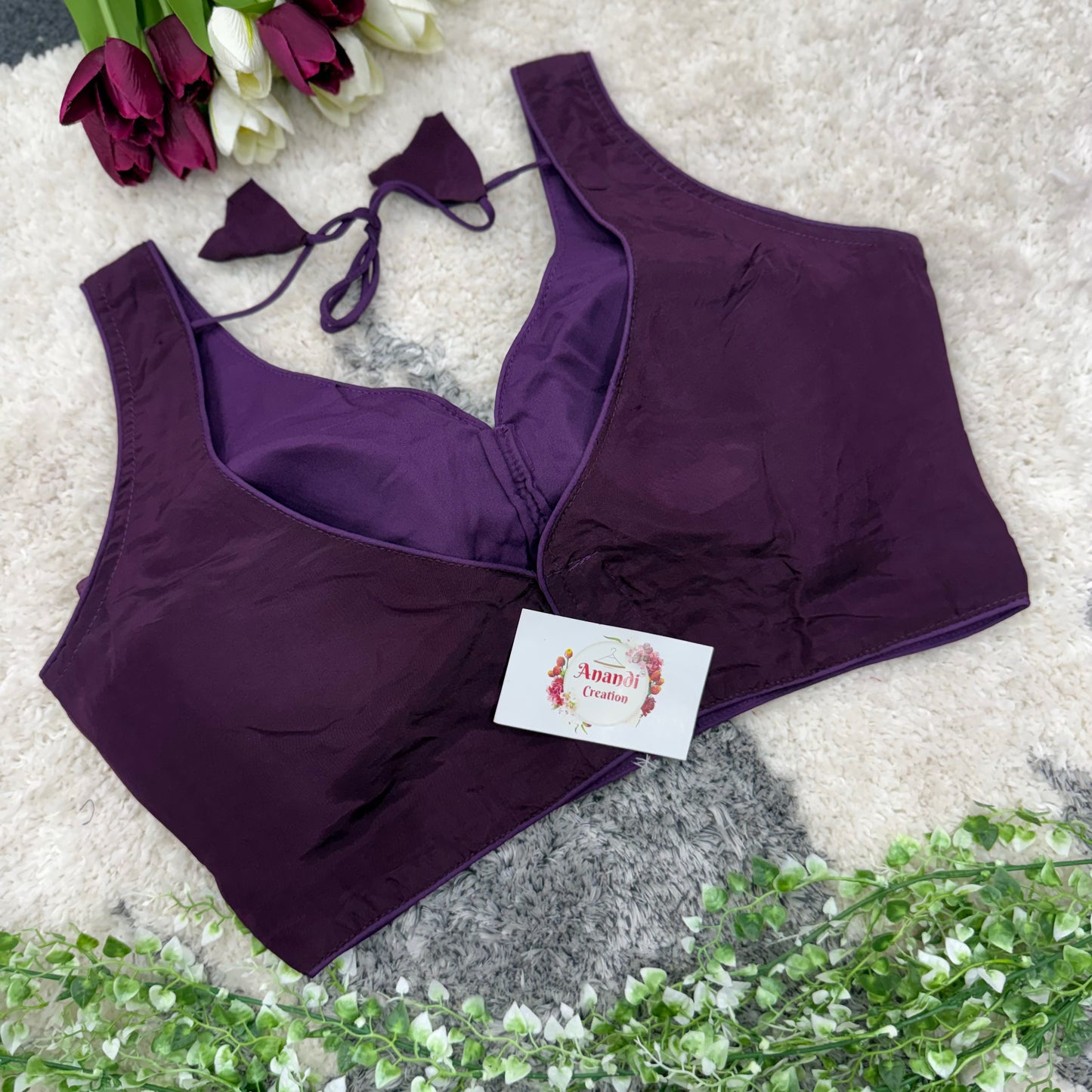 Pure Natural Crepe Plain Blouse - LG12