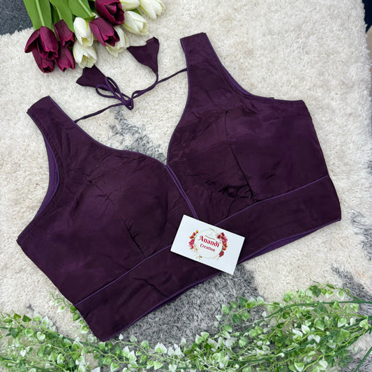 Pure Natural Crepe Plain Blouse - LG12