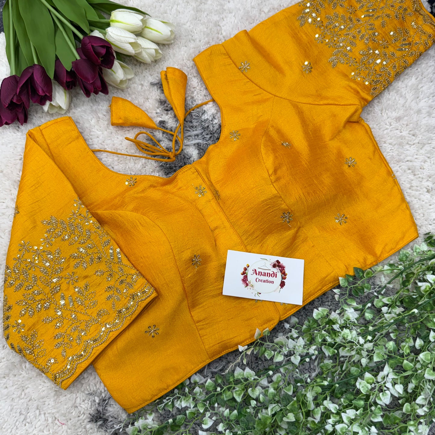 Vichitra Goldrekha Blouses : NC43