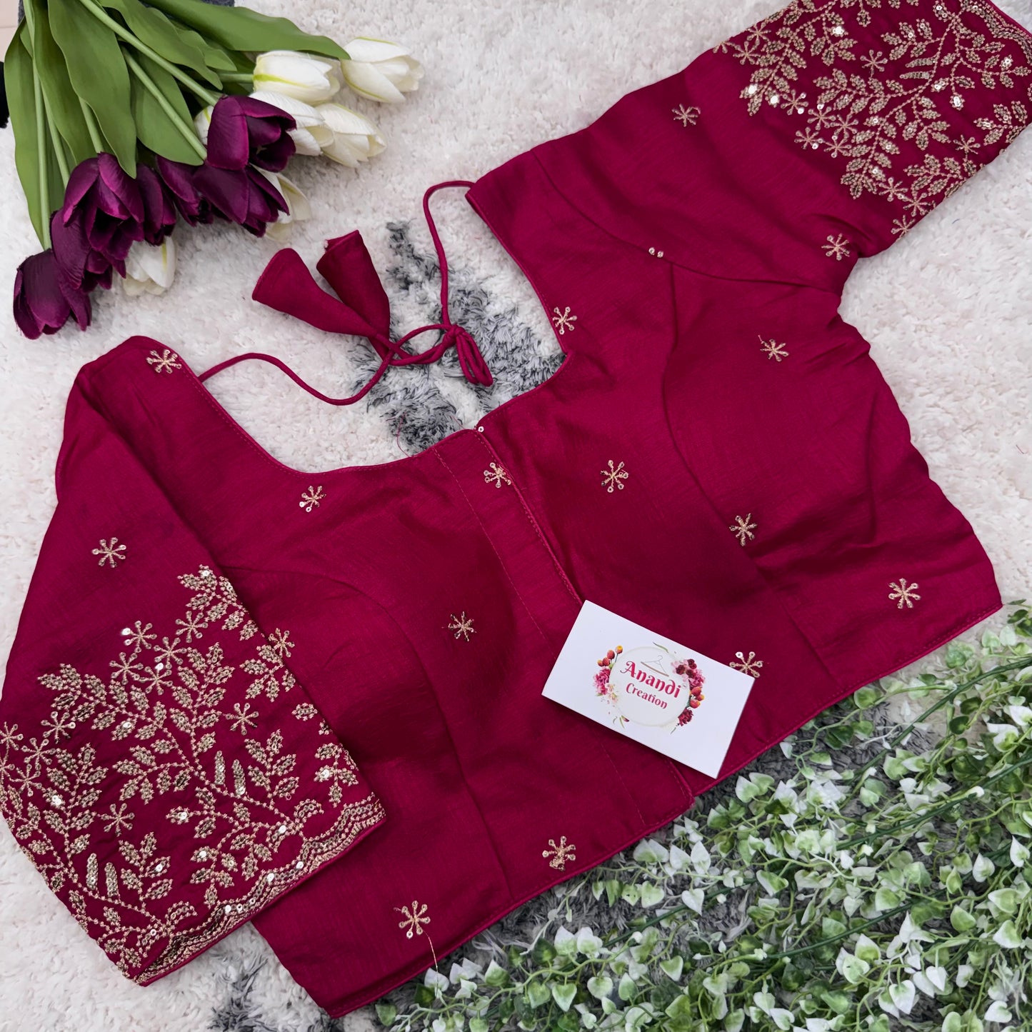Vichitra Goldrekha Blouses : NC46