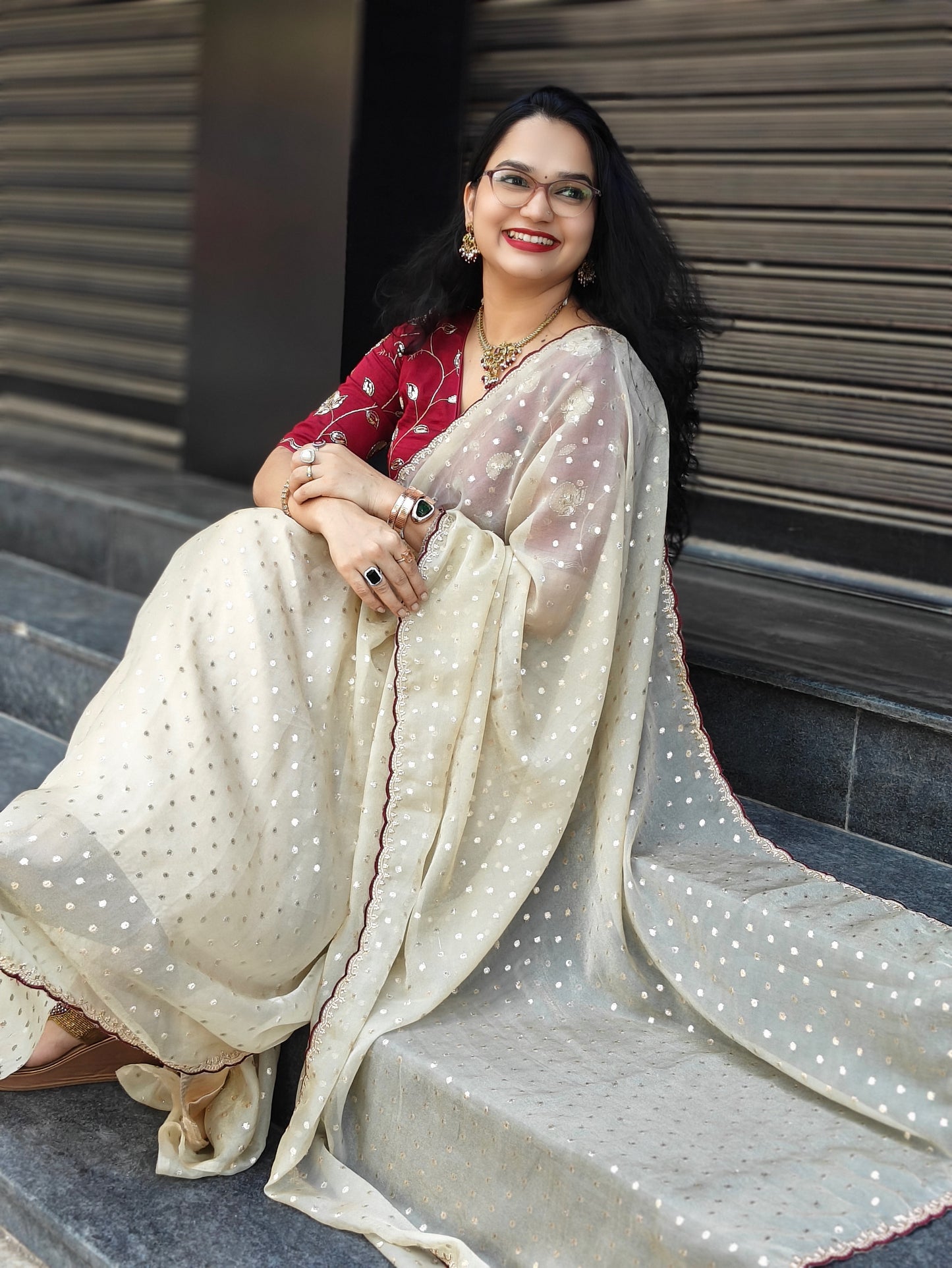 CHIKOO BUTTI SAREE AS09