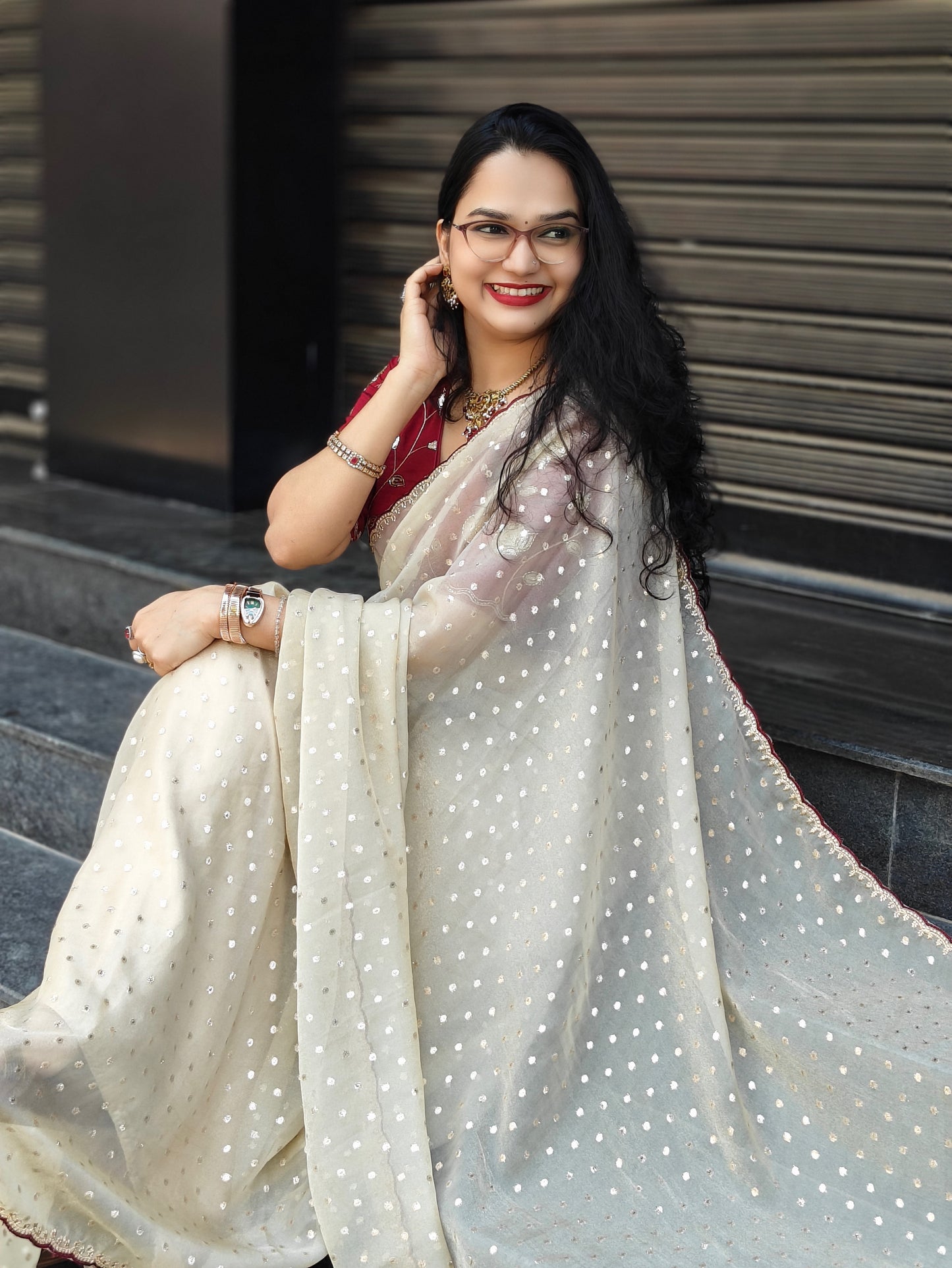 CHIKOO BUTTI SAREE AS09