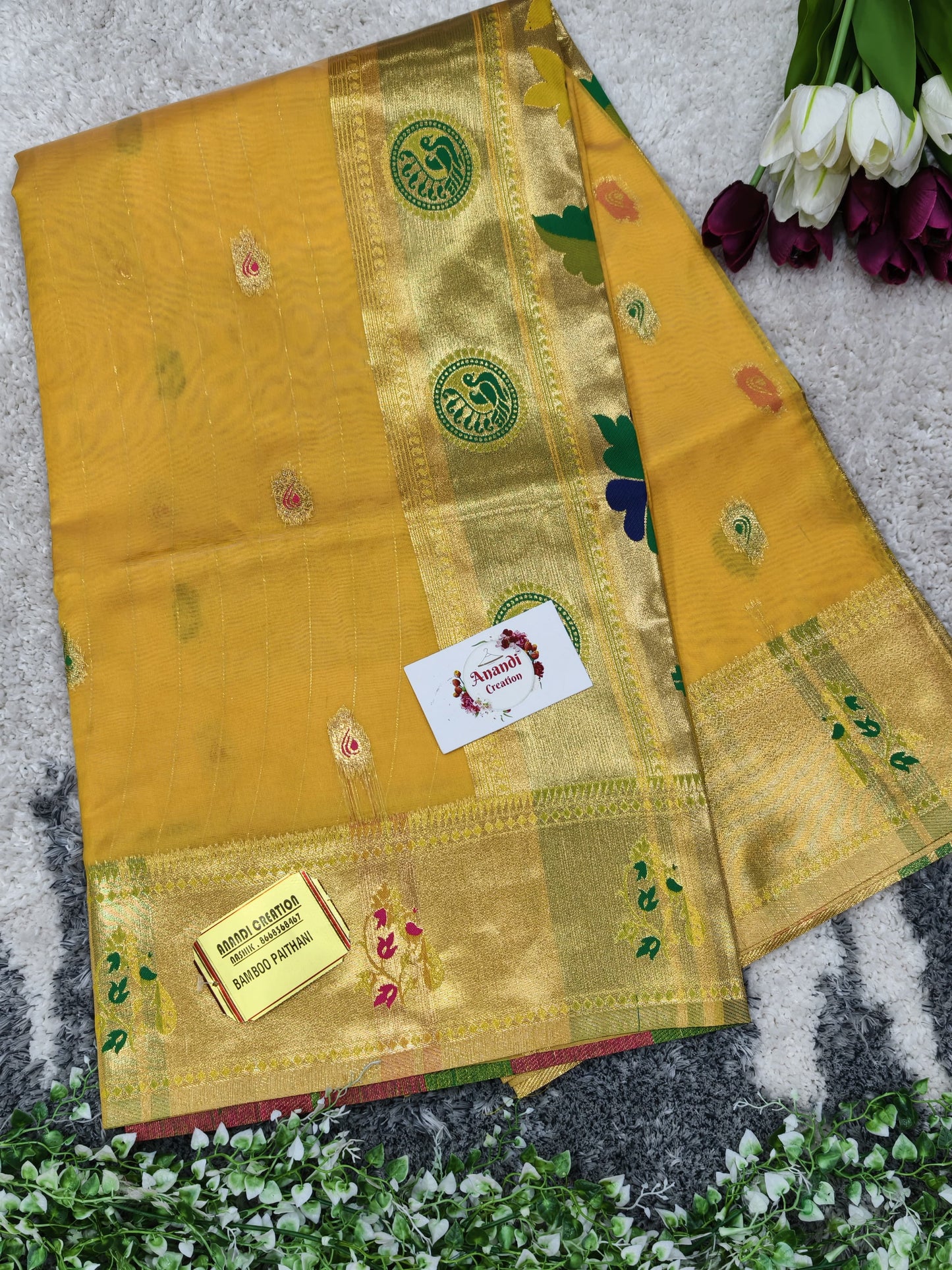 Bamboo Organza Saree : AK07