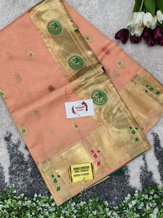 Bamboo Organza Saree : AK07