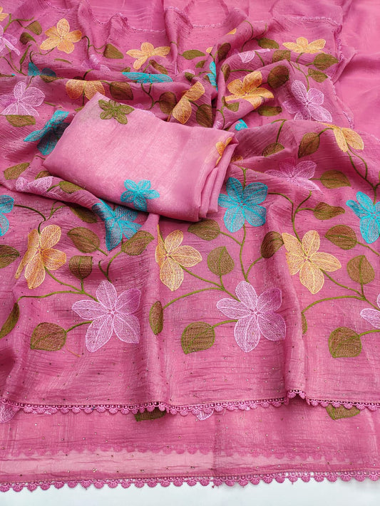 Pankhudi Crepe Designer Saree  : KY06