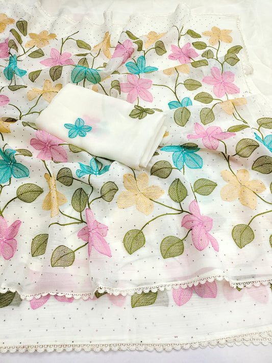 Pankhudi Crepe Designer Saree  : KY05