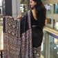 Semi Modal Silk Half Ajrakh Real Mirror : MH11